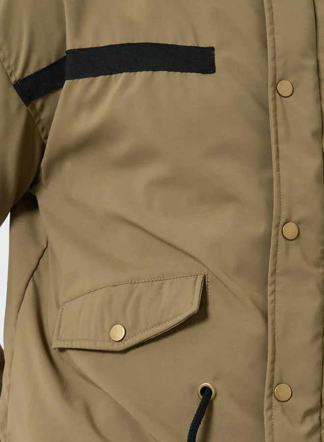 Styli  Men Grey Zip-Up Solid Relaxed Jacket for Men | Best Price UAE